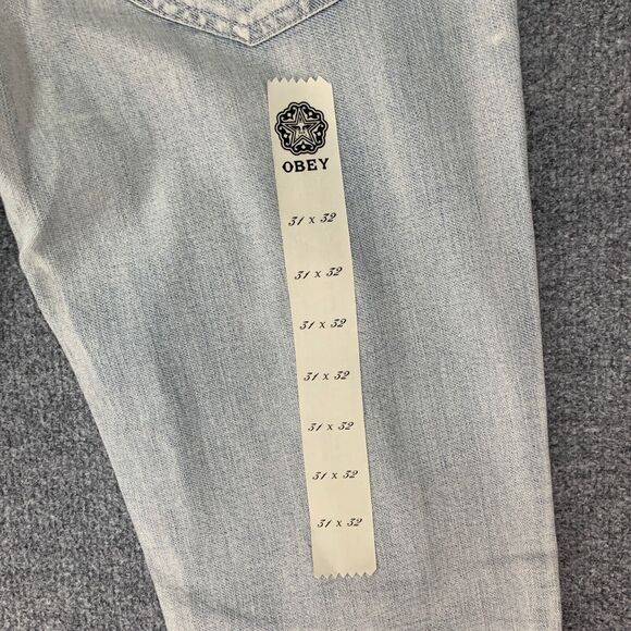 Obey Jeans Womens 31 Acid Wash Debbie Fit Low Waist Skinny Leg Zipper Pockets - Picture 9 of 14